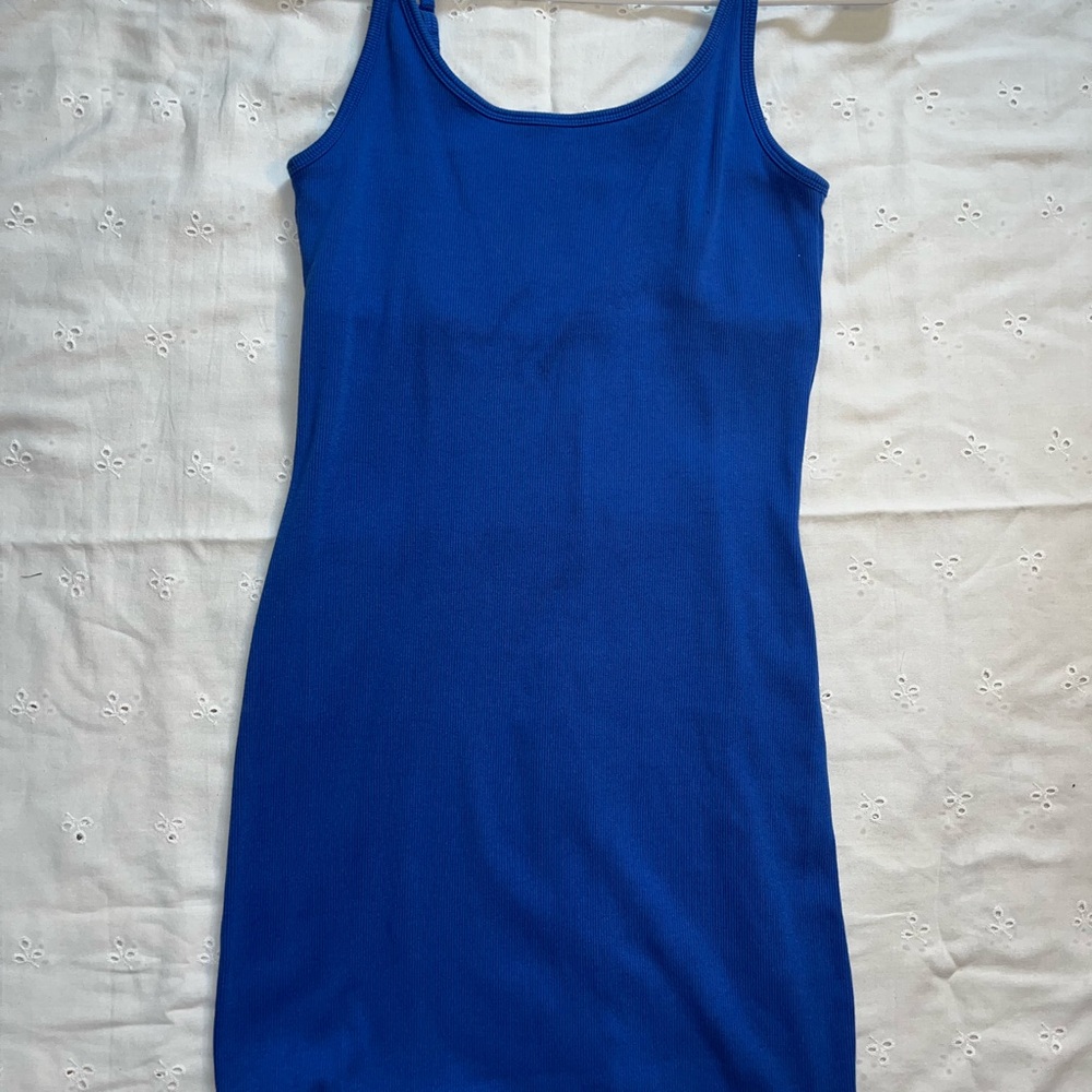 Casual Blue Sleeveless Dress